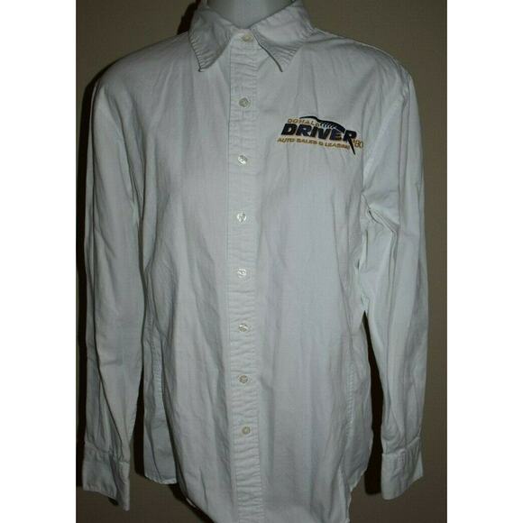 Womens Donald Driver Auto Sales & Leasing Button Front Shirt XL Green Bay Packer - Picture 1 of 3